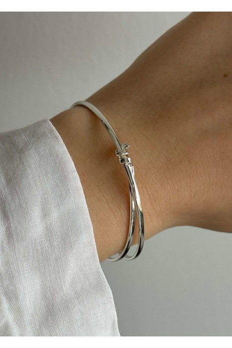 Heliophilia Silver Pulsera de Latón Plateada